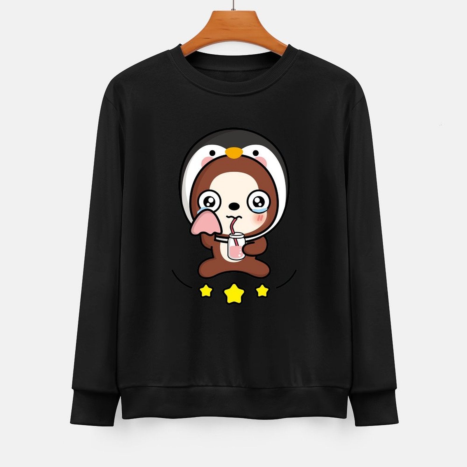 Front Patterned Long Sleeve TopSoftstyle Neutral